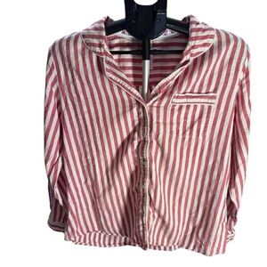 Stars Above pajamas, stripe, red, white classic p3